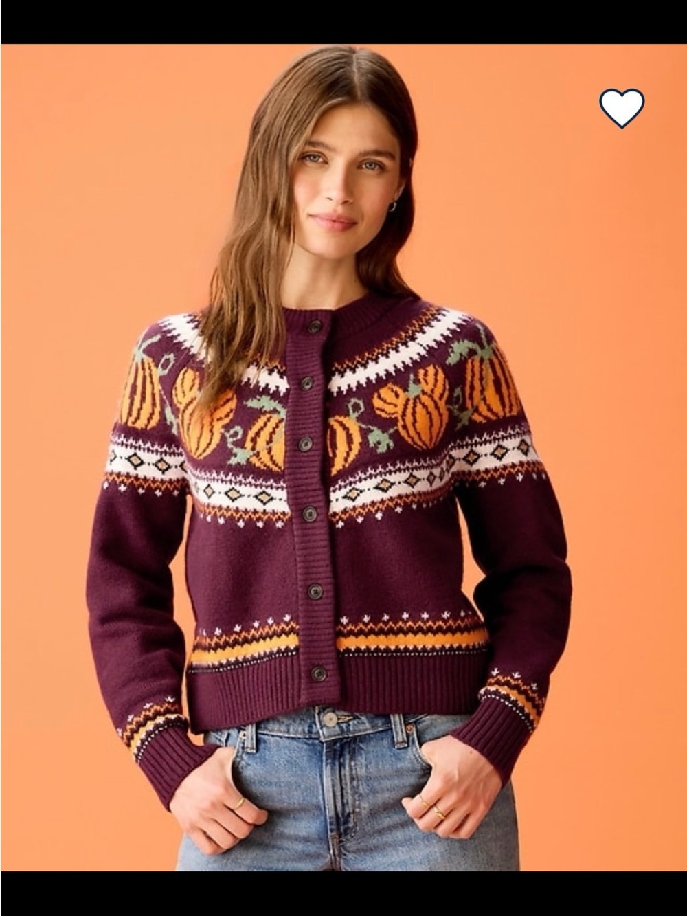 Old Navy Women's Plum Fair Isle Cardigan Sweater Disney size large